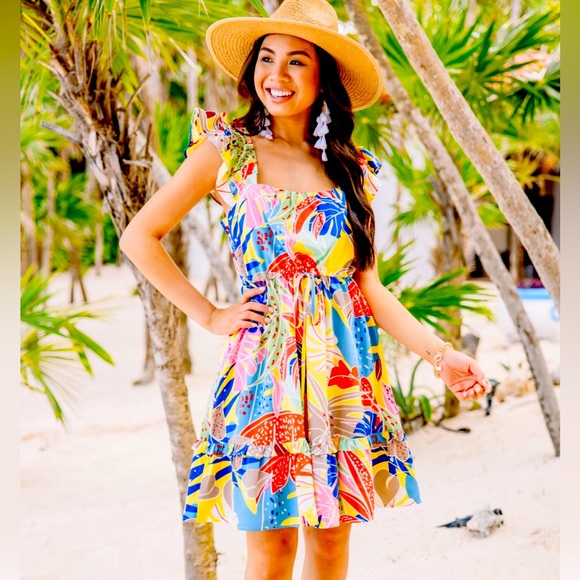 mint julep Dresses & Skirts - “Just a feeling” yellow floral dress ☀️ 🌺